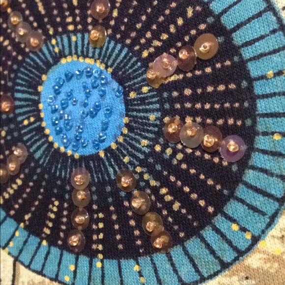 Alexandria Pierce Top Olive Sequined Beads L - Picture 3 of 7